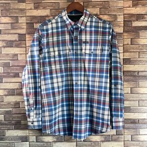 Pre Owned Wrangler ATG Mens Regular Fit Plaid Button Up Shirt Size Medium
